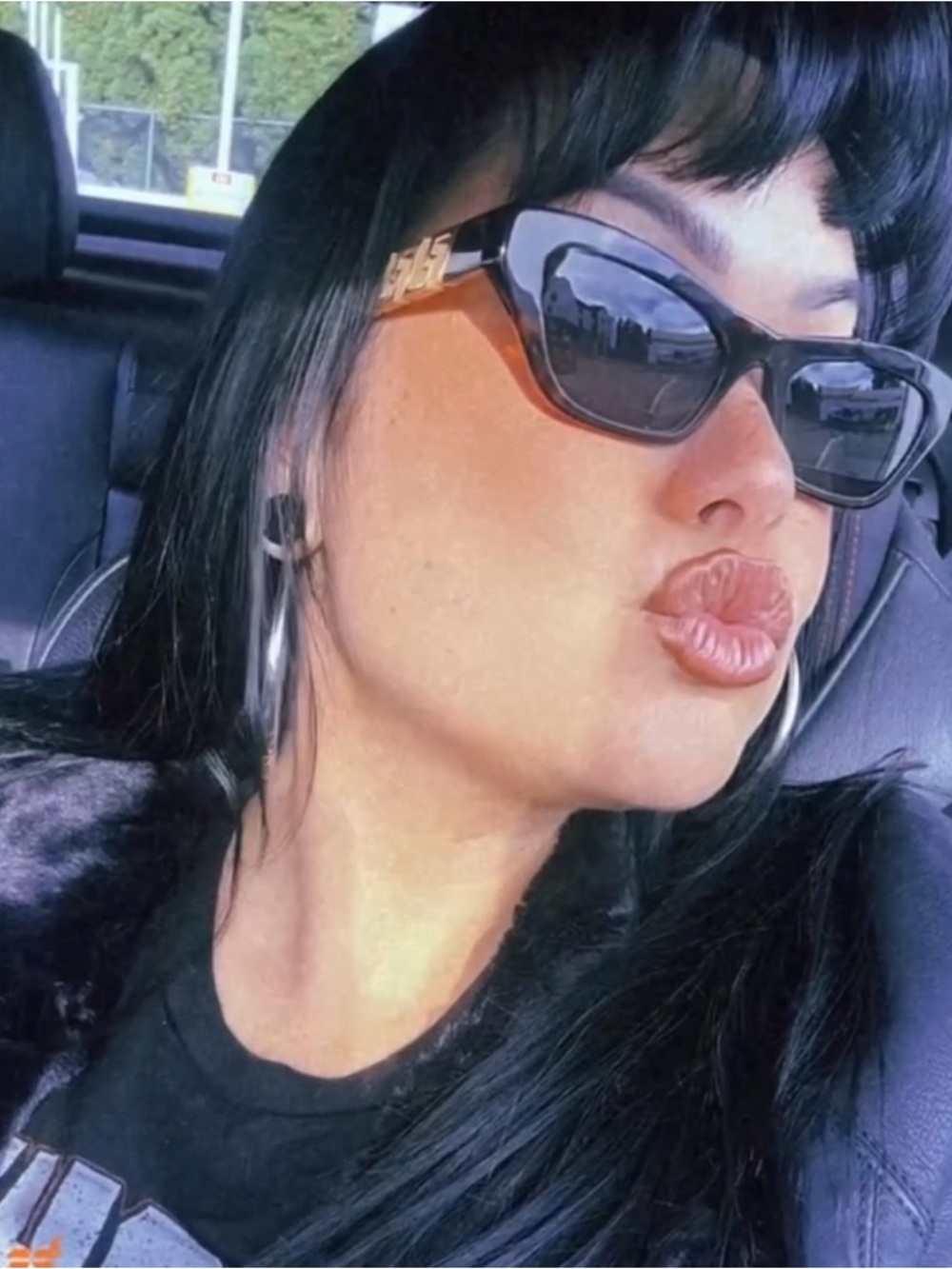 Versace- Tortoiseshell Sunglasses with Gold Accent - Women Accessories - Picture 6 of 9